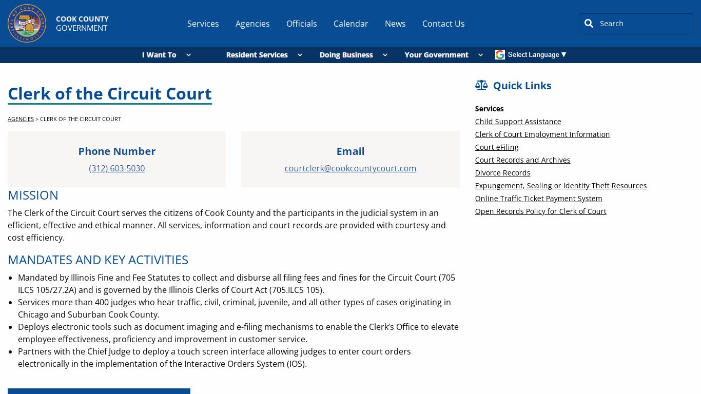 Clerk of the Circuit Court - Cook County, Illinois